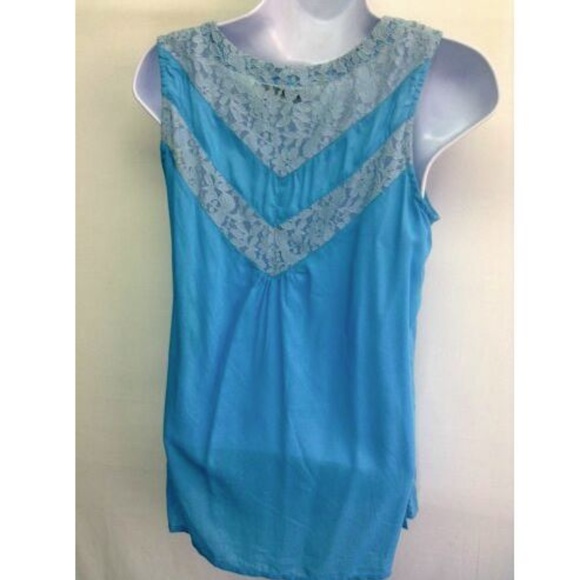 Noble Outfitters Tank Cami Blue Square Neck M - Picture 6 of 8